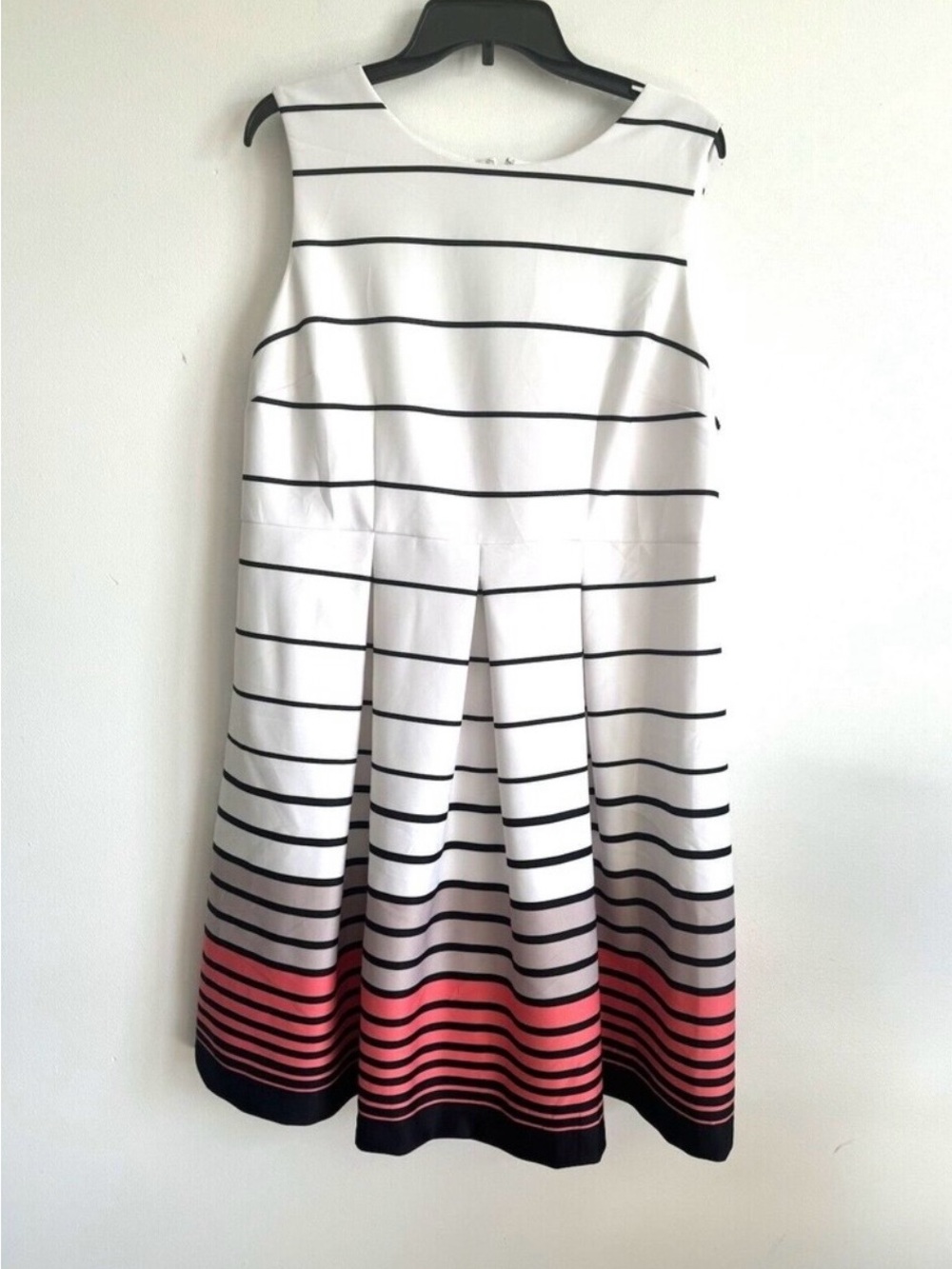 LANE BRYANT Dress Womens Size 16 Fit & Flare Sleeveless Striped - Picture 1 of 4